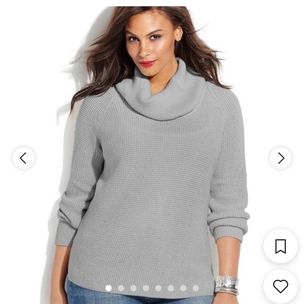 Michael Kors waffle stitch cowl neck sweater